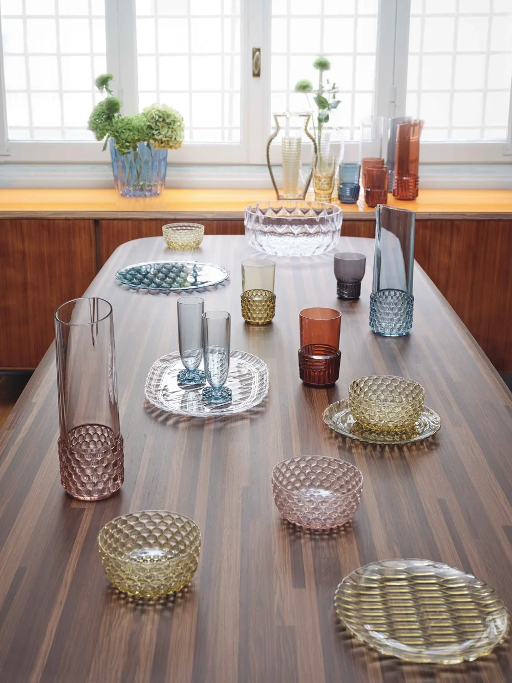 Photo set Kartell JELLIES FAMILY - LONG DRINK (4 glasses) CRYSTAL KAR01491B4 3